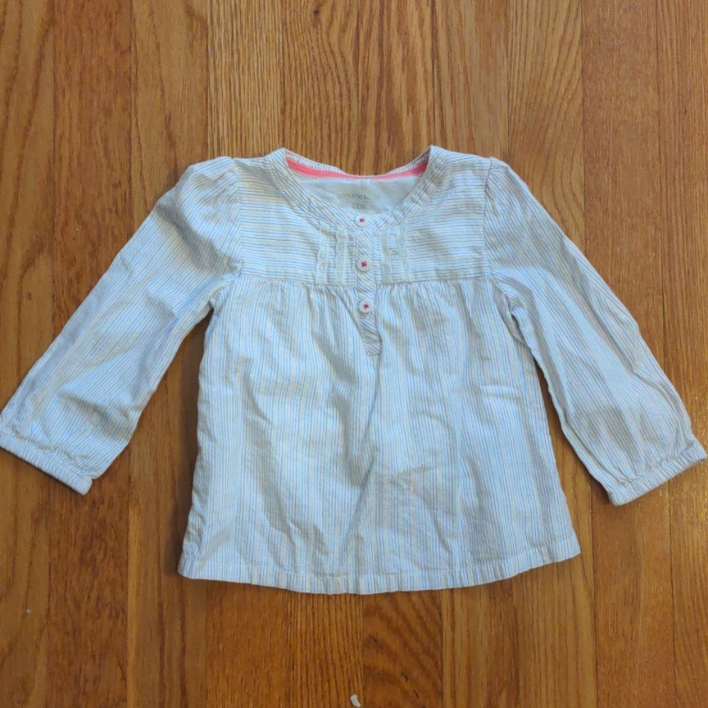 Osh Kosh Rainbow Metallic thread blouse 12m
